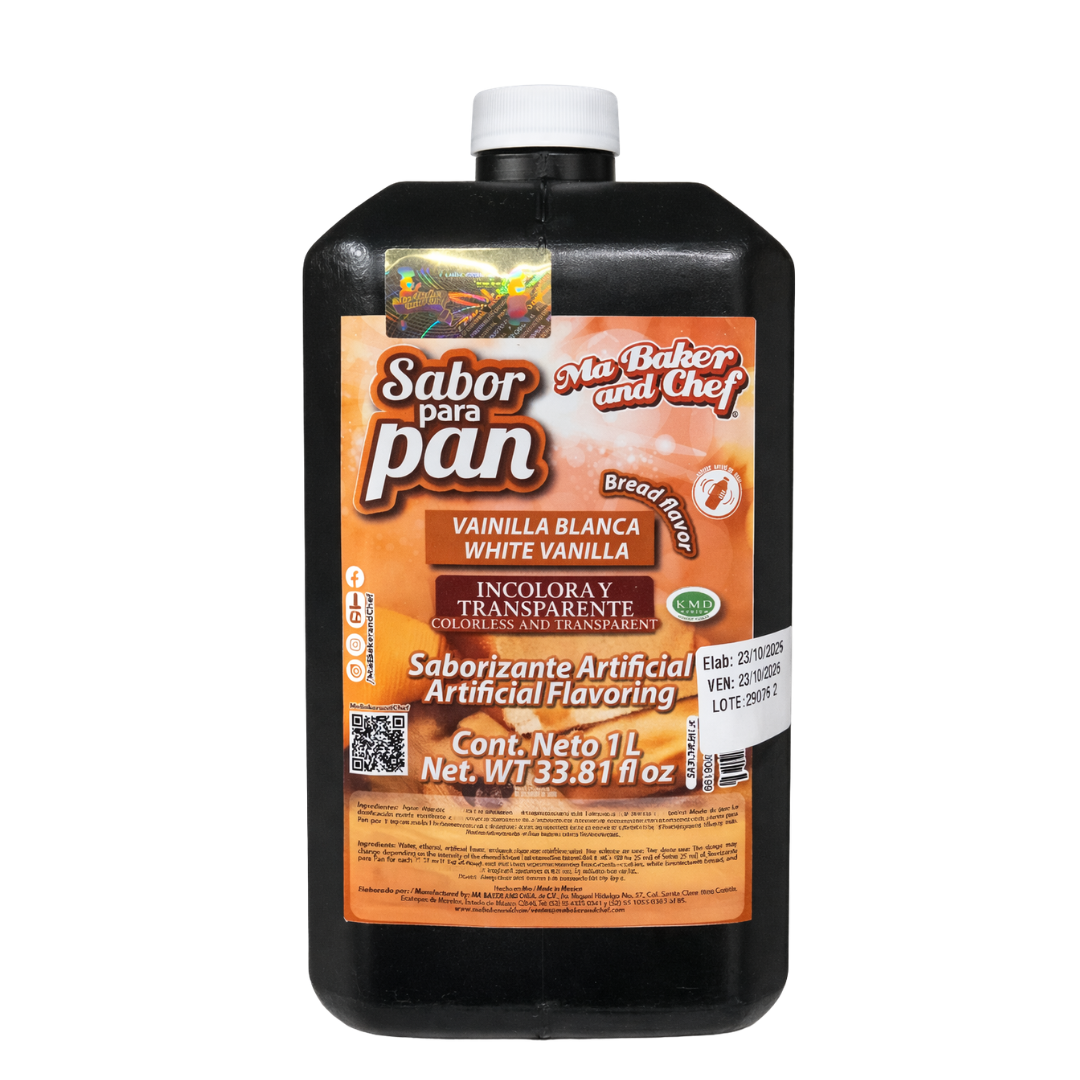 Esencia sabor para pan Ma Baker and Chef - Vainilla blanca 1 lts