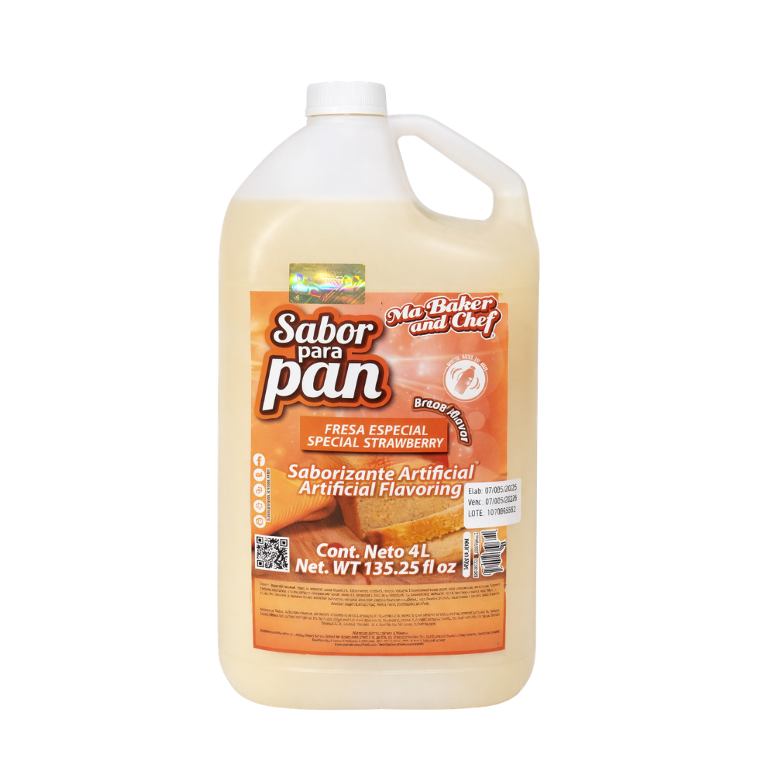 Esencia sabor para pan Ma Baker and Chef - Fresa Especial 4 lts
